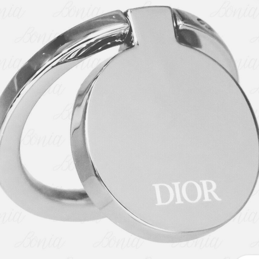 Christian DIOR SMARTPHONE RING Holder SILVER TONE